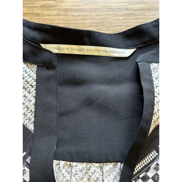 Twelfth Street By Cynthia Vincent Silk Blouse Women Large Babydoll Modern Career - Picture 5 of 15